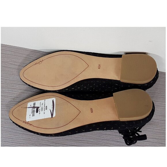 Halogen Nella Ghillie Flat, Black Perforated Leather, Womens Various Sizes - Picture 7 of 8